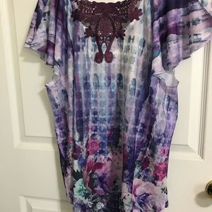 New W/O tags One World Purple Top
